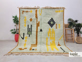Ayla - Tapis berbère sur mesure vert et marron - Tapis Beni Ourain abstrait