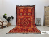 Lantmayn - Tapis berbère 192x377 auburn et orange - Tapis Beni M'Guild géométrique antique