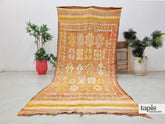 Oumnia - Tapis berbère 155x344 jaune - Tapis Sbai Mzouda abstrait vintage