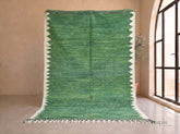 Aknari - Tapis kilim sur mesure vert sauge - Tapis berbère à losanges