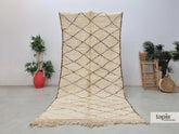 Amaya - Tapis berbère 148x304 noir et blanc - Tapis Beni Ourain géométrique vintage