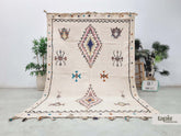 Ayfal - Tapis berbère sur mesure blanc - Tapis Zanafi géométrique kilim