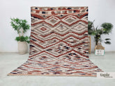 Azura - Tapis berbère 195x288 marron et gris - Tapis Zanafi losanges kilim