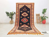 Cyrus - Tapis Taznakht marron - Tapis berbère géométrique vintage 150x270