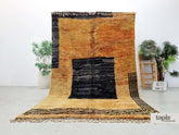 DIFAY - Tapis berbère 202x301 marron et noir - Tapis Mrirt géométrique