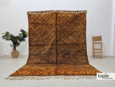 FADLA - Tapis berbère 214x302 marron et noir - Tapis Mrirt abstrait