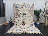 Hafida - Tapis berbère 170x298 multicolore - Tapis Azilal abstrait à symboles amazighs