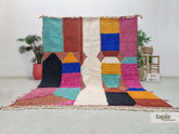 Haydi - Tapis berbère 258x300 multicolore - Tapis Beni Ouarain géométrique relief