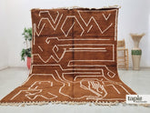 Jafan - Tapis berbère 250x305 marron - Tapis Beni Ourain abstrait