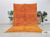 JAFAT - Tapis berbère 214x297 orange brûlé - Tapis Mrirt géométrique