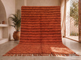 Mechmacha - tapis-berbere-sur-mesure-terracotta-tapis-beni-ourain-raye