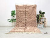 TORTIT - Tapis berbère 156x248 taupe clair - Tapis Mrirt rayé tufté
