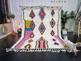 Namir - Tapis berbère 188x248 multicolore - Tapis Beni Ourain géométrique