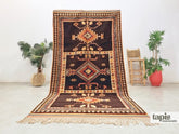 Parisa - Tapis Taznakht marron doré - Tapis berbère géométrique 150x270