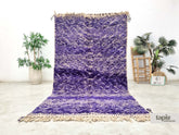 Rawya - Tapis berbère 160x277 violet lavande - Tapis Beni Ouarain rayures