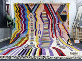 Rimsha – tapis berbère beni ouarain 250 x 290 cm multicolore abstrait