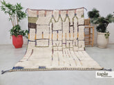 Ronda - Tapis berbère sur mesure blanc et rose - Tapis Beni Ourain abstrait relief