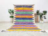 Soufiane - Tapis Zanafi multicolore 180x300 - Tapis kilim berbère à losanges