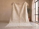 Tadout - Tapis berbère sur mesure ivoire - Tapis Beni Ourain texturé sculpté