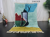 Tajdiget - Tapis berbère 116x178 multicolore - Tapis Mrirt géométrique