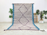 Tamegroute - Tapis Kilim Zanafi violet et bleu - Tapis berbère nomade sur mesure