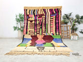 Tawiza - Tapis berbère 187x293 multicolore - Tapis Boujaad abstrait vintage