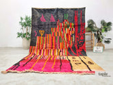 Taymira - Tapis berbère 200x300 multicolore rose - Tapis Boujaad abstrait vintage