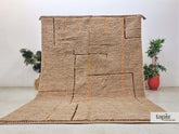 Timza - Tapis berbère sur mesure taupe foncé - Tapis Beni Ourain abstrait tufté