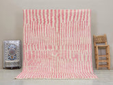 Tiniri - Tapis Beni Ourain rose doux - Tapis rayé sur mesure
