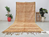 Tissam - tapis berbère 188x352 beige et écru - tapis Beni Ouarain géométrique à bordure vintage