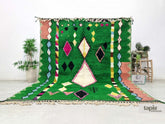 tyni - Tapis berbère 244x305 vert - Tapis Beni Ouarain géométrique
