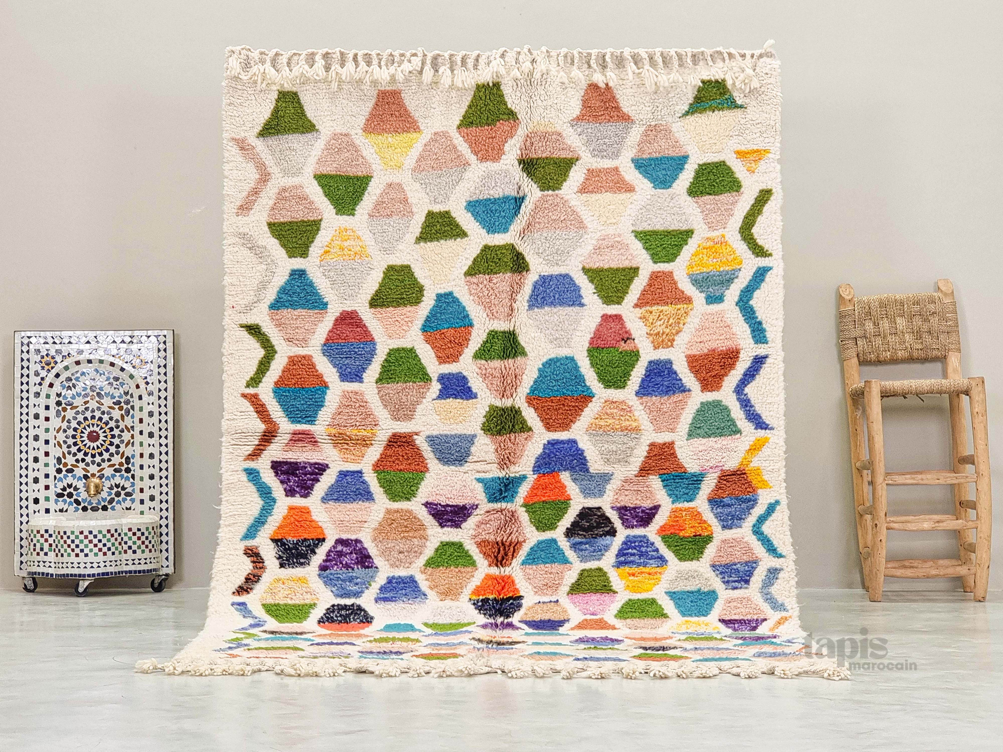 tapis-beni-ouarain-multicolore-tapis-berbere-a-motifs-losanges-160x230